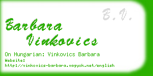 barbara vinkovics business card